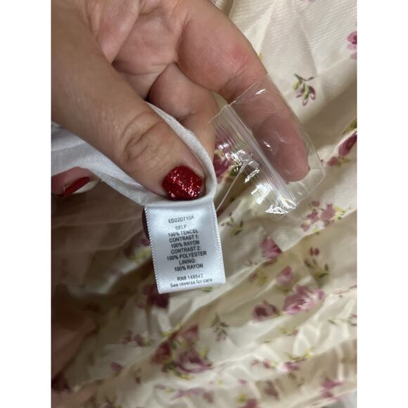 NWT Aratta Angeles Kiss Maxi Dress Large Floral Print Mesh Boho Feminine - Picture 6 of 7